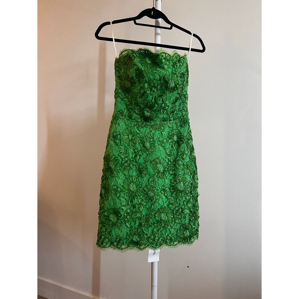 RUNWAY 1992 - Vintage Lime Green dress size M Michael Kors - Picture 8 of 9